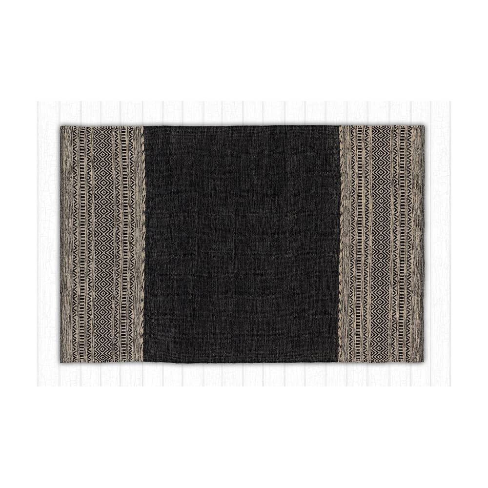 Pack Kilim Gris Oscuro (alfombra + Pouf) 150x210 image number 1.0