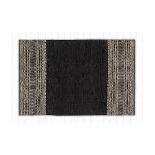 Pack Kilim Gris Oscuro (alfombra + Pouf) 150x210