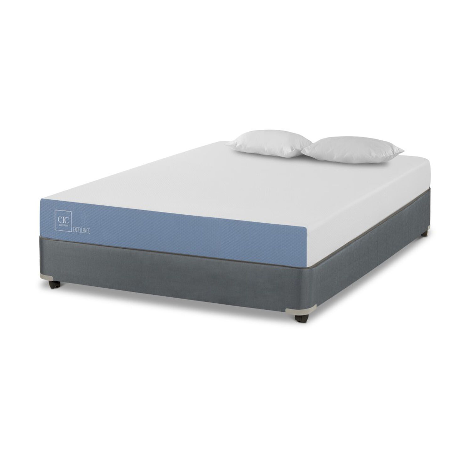 Cama Americana Cic Excellence / 2 Plazas / Base Normal + Almohadas image number 1.0