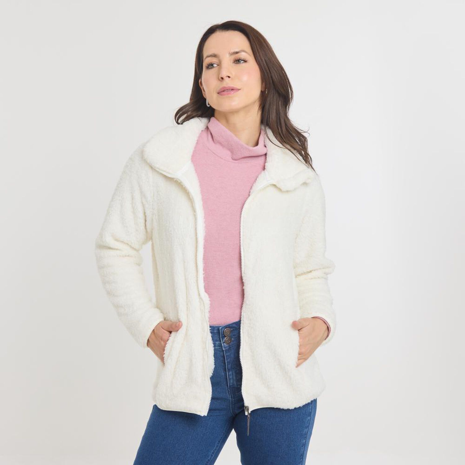 Poler&oacute;n Polar Fleece Manga Larga Cuello Alto Mujer Geeps image number 0.0
