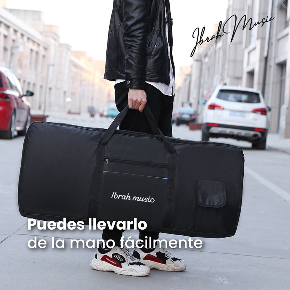 Funda Teclado 61 Teclas Ibrah Music Impermeable Acolchonado image number 5.0