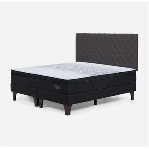 Cama Europea Rosen Tempo / 2 Plazas / Base Dividida + Respaldo Ivar