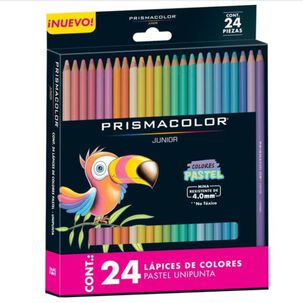 L&aacute;pices De 24 Colores Pastel Unipunta Prismacolor Jr.