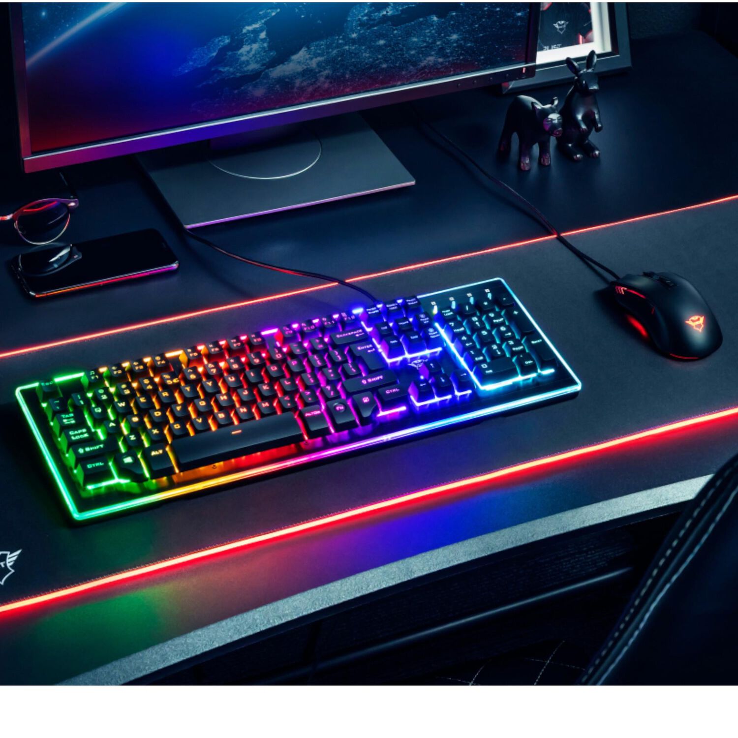 Mouse Pad Rgb Xxl Trust Gxt 764 Glide 93x30cm Gamer image number 10.0