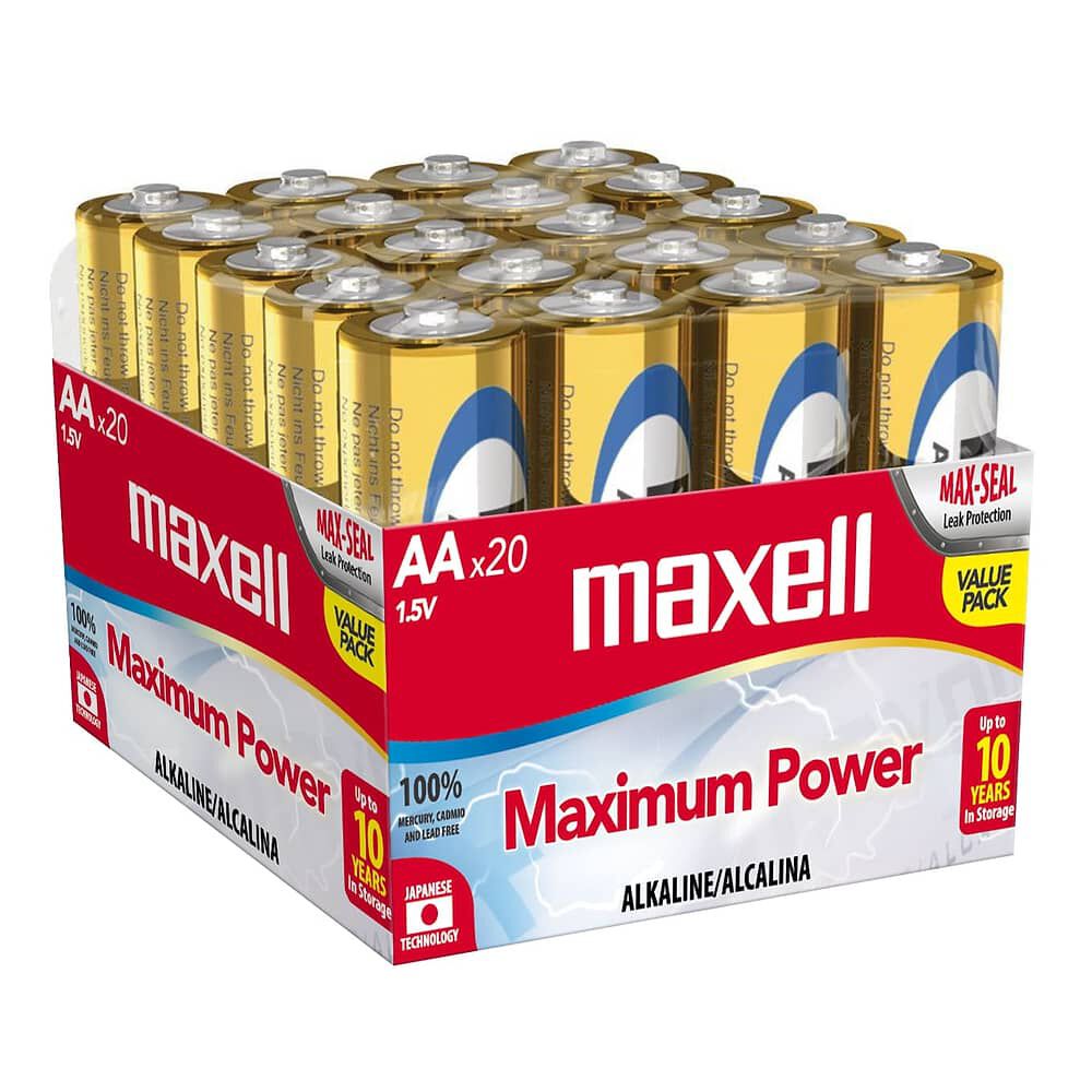Pack 20 Pilas Alcalinas Maxell Aa 1.5v image number 0.0