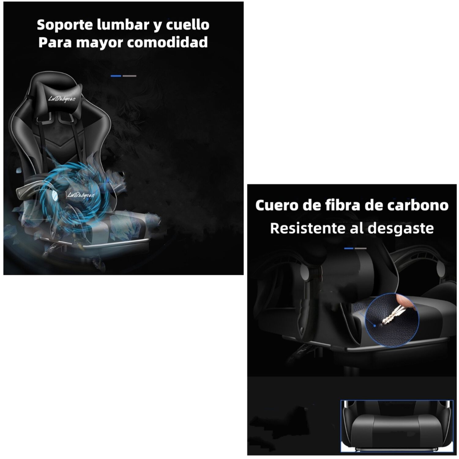 Silla Gamer Reclinable Y Reposa Pies Energy Rosada Lubabycas image number 1.0