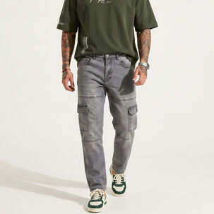Pantalon Jeans Cargo Hombre Mosaico