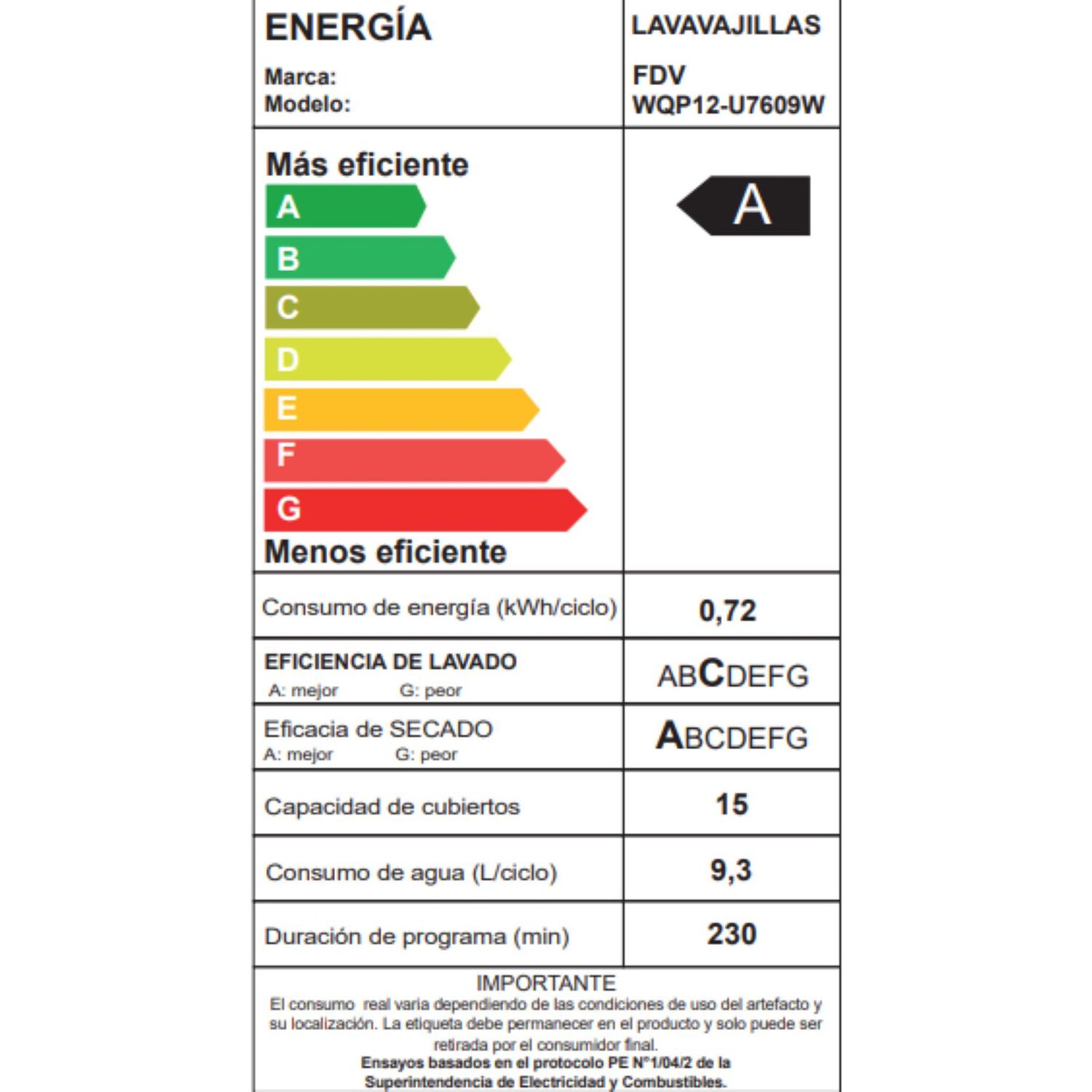 Lavavajillas Prestige 2.0 14c Free Standing 60 Cm Fdv image number 5.0