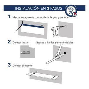 Estante Repisa Flotante Decorativa Minimalista Blanco 60x15x1.8cm