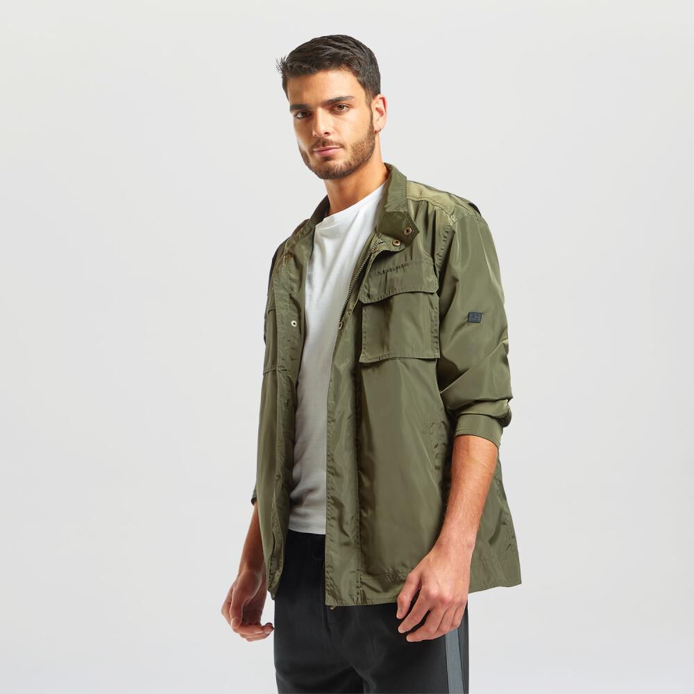 Chaqueta Regular Cuello Alto Hombre Az Black image number 2.0