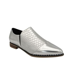 Zapato Para Mujer Croco Plateado Danicolle