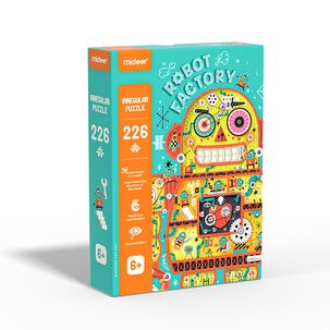 Puzzle Con Forma Fabrica De Robot Mideer