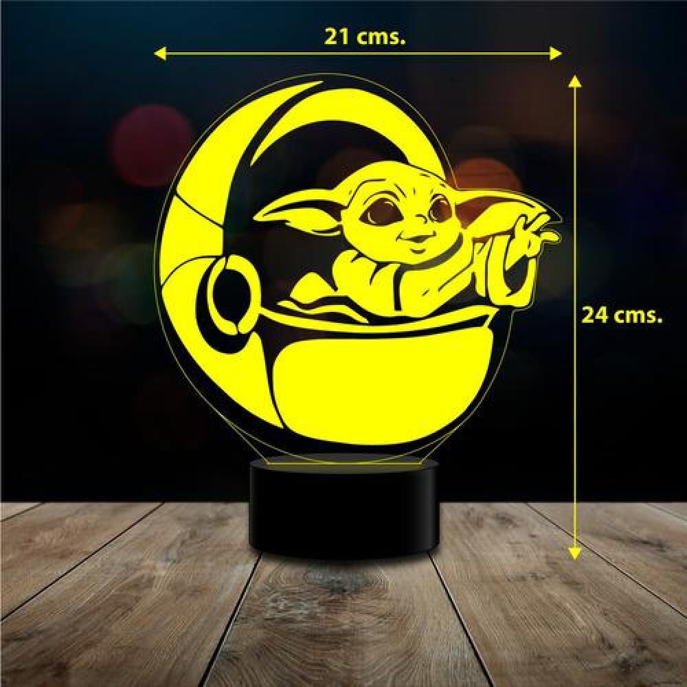 Lampara 3d Manda 2 Baby Yoda C/remoto 16 Color image number 2.0