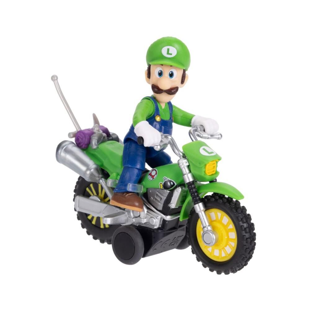 Moto Con Figura Mario Bross Luigi 6 Cm image number 0.0