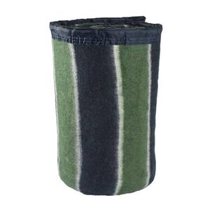 Frazada Andes Listada 1.5 Plaza Azul Verde