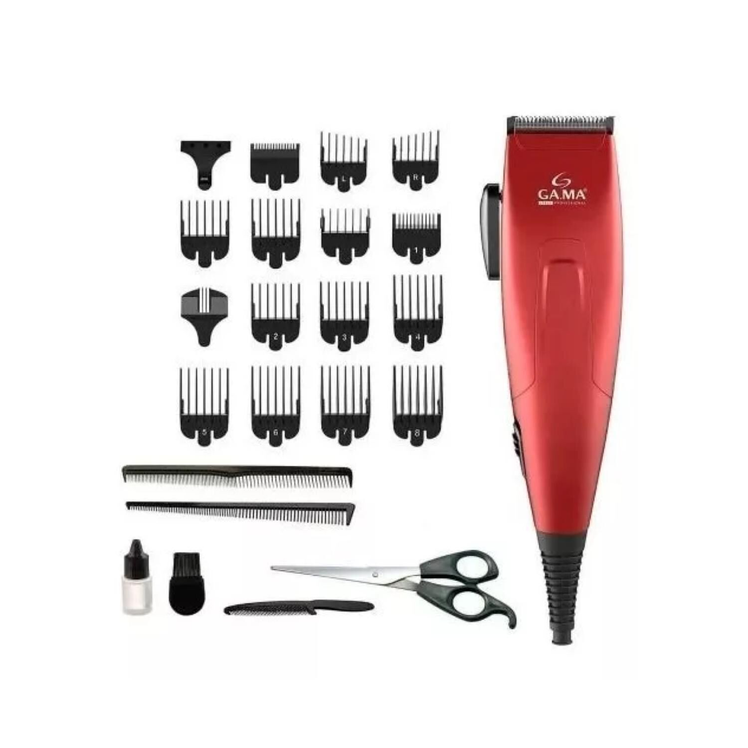 Maquina Corta Pelo Barba 24 Accesorios Rojo Gm562 Gama image number 1.0