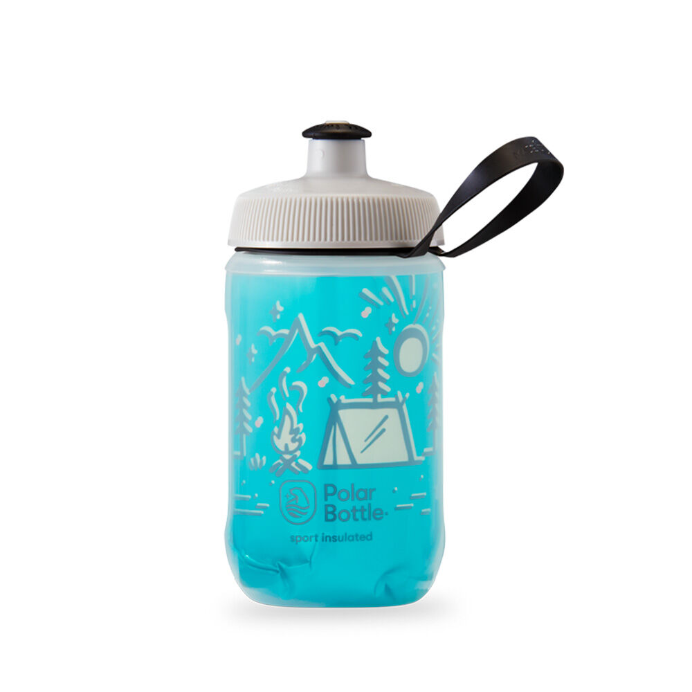 Botella De Agua Polar Kids Campfire 12oz Teal image number 0.0