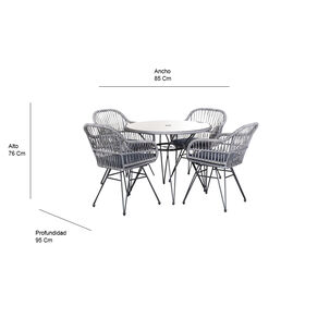 Juego De Terraza Casaideal BH-210584 / 4 Personas