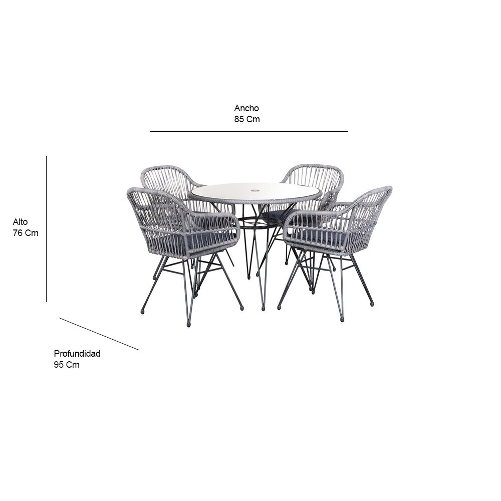 Juego De Terraza Casaideal BH-210584 / 4 Personas image number 1.0