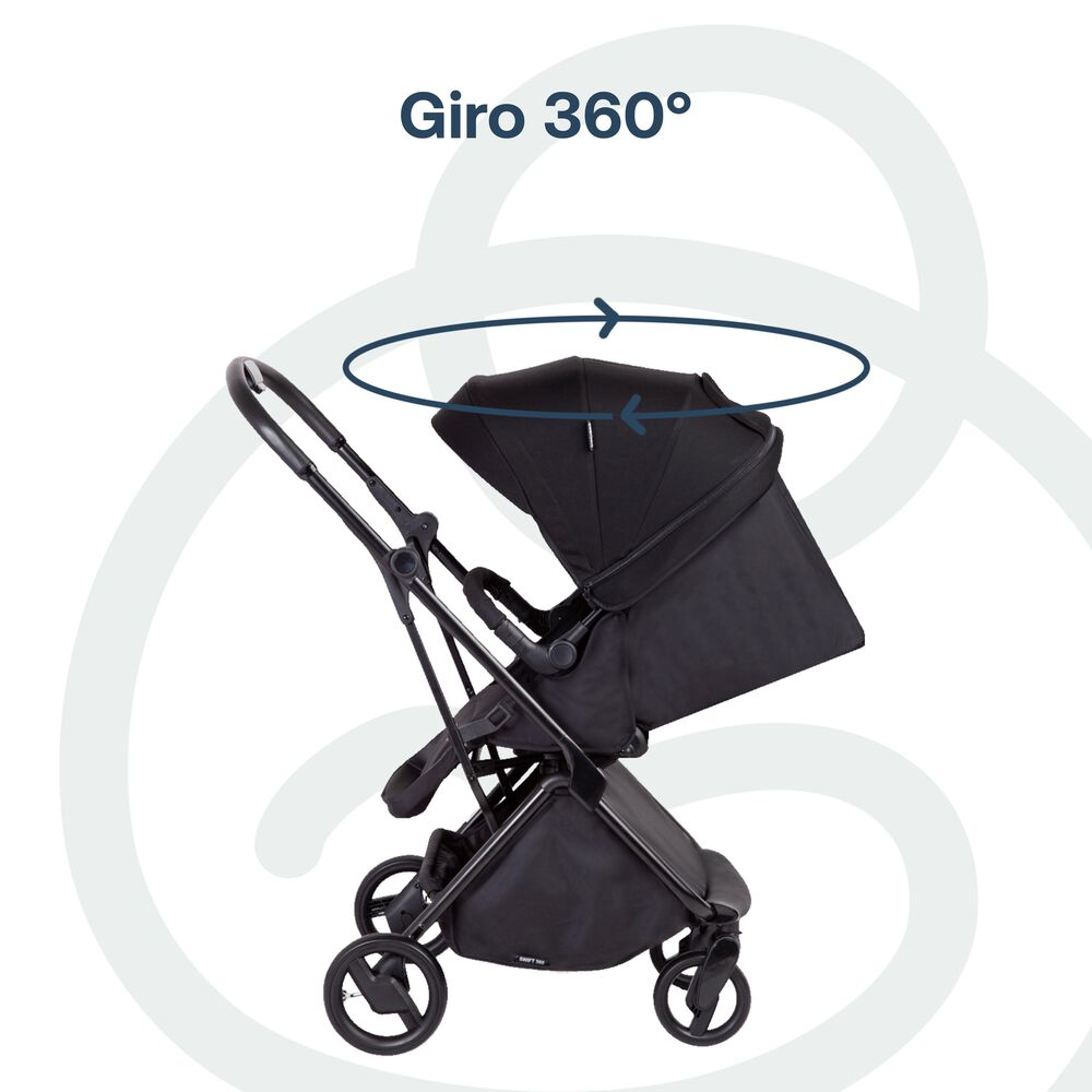 Coche Cuna Travel System Swift 360 Negro image number 8.0