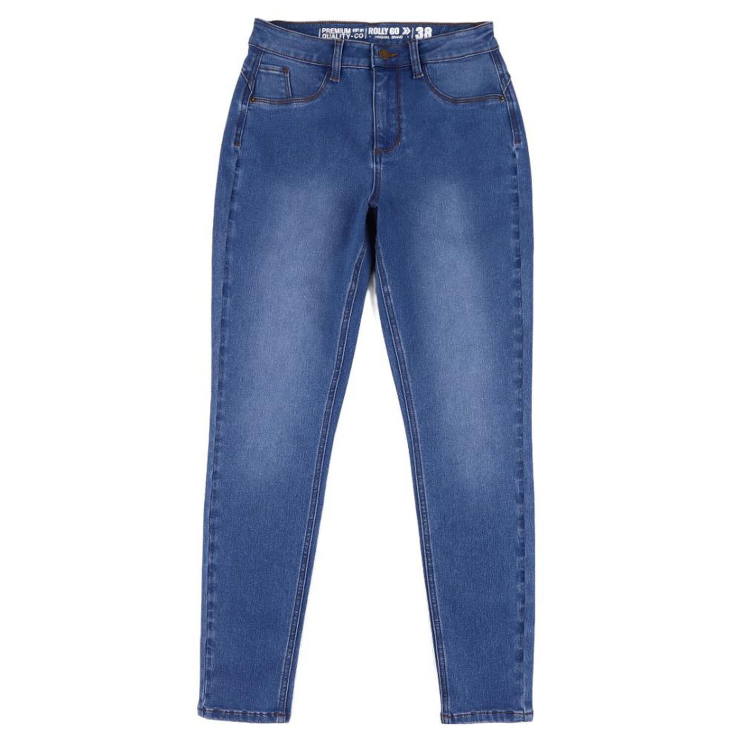 Jeans Tiro Alto Skinny Rolly Go image number 0.0