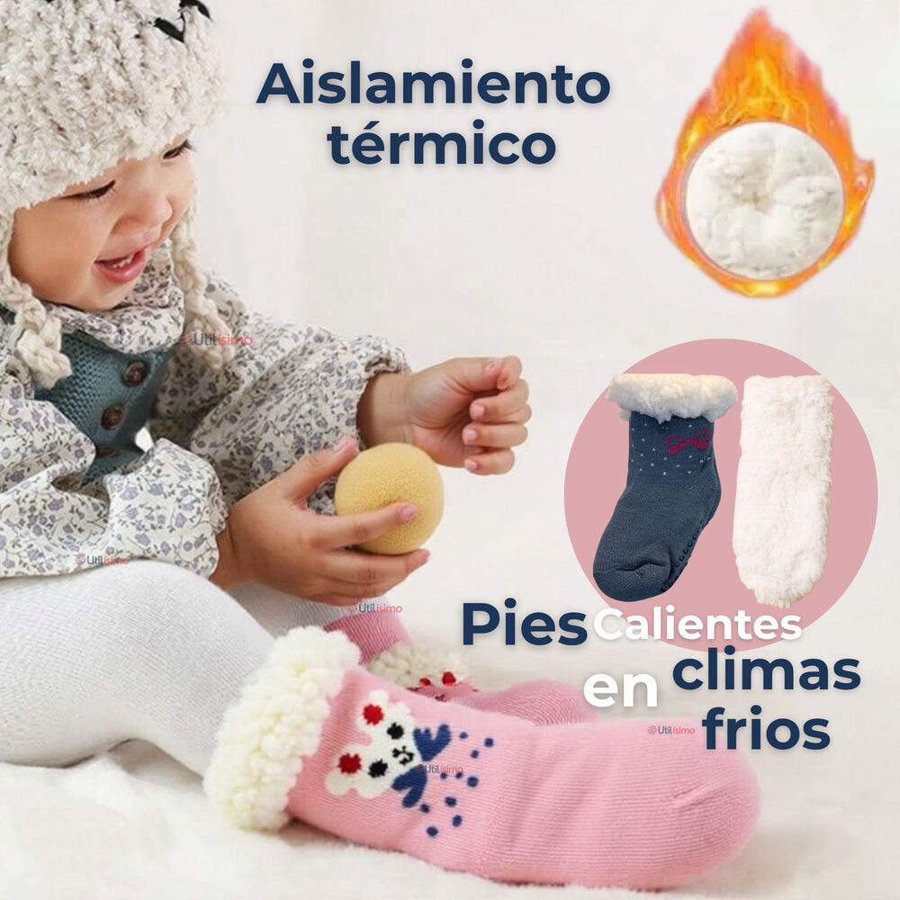 Pack 3 Calcetines De Chiporro Bebé Niña Antideslizante Colores Surtido image number 4.0