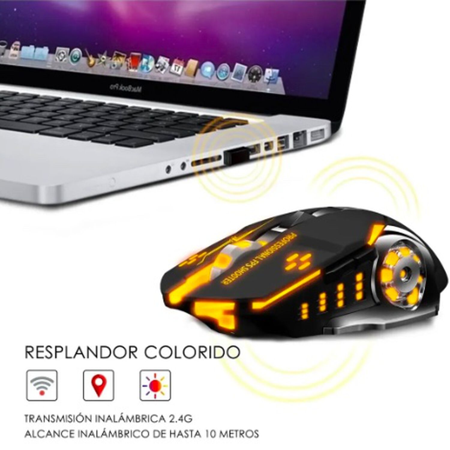 Mouse Gamer Inal&aacute;mbrico Silencioso image number 4.0