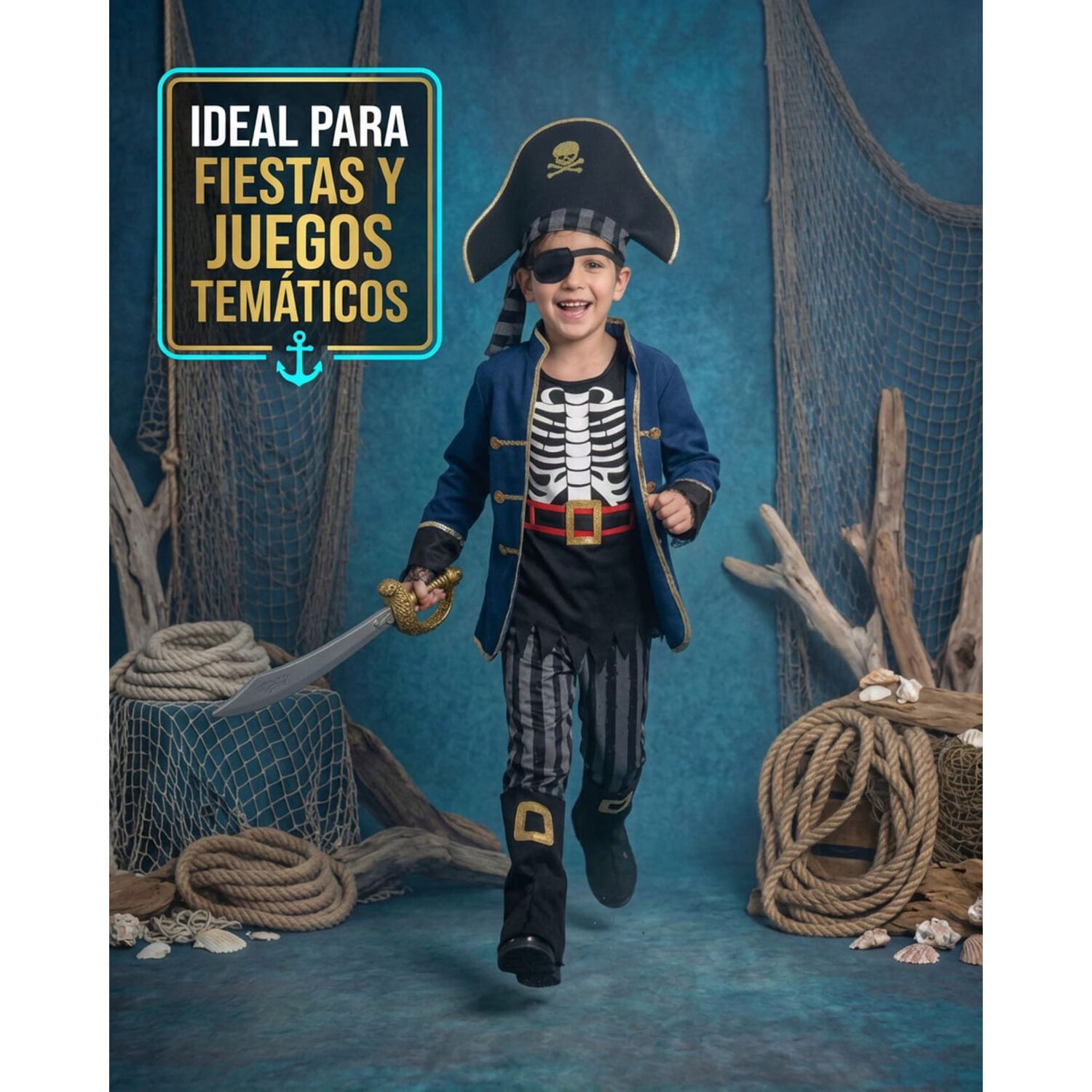 Disfraz Cosplay Pirata Corsario Piratas Infantiles Todos Ni&ntilde;o image number 81.0