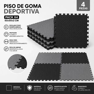 Pack X4 Tatami Piso Goma Eva 50x50x2 Alfombra Ejercicio
