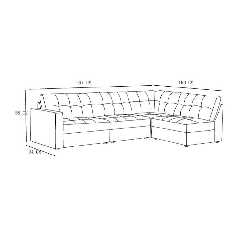 Sof&aacute; Seccional Modular Azhome Veron / 5 Cuerpos image number 9.0