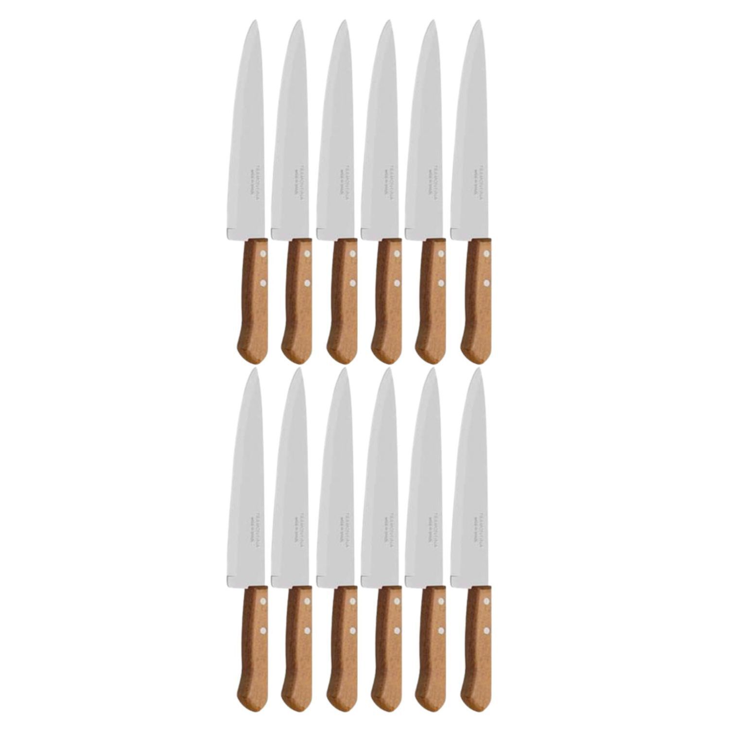 Set 12 Cuchillos Tramontina Cocina 9 Pulgadas Mango Madera image number 0.0