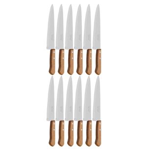 Set 12 Cuchillos Tramontina Cocina 9 Pulgadas Mango Madera