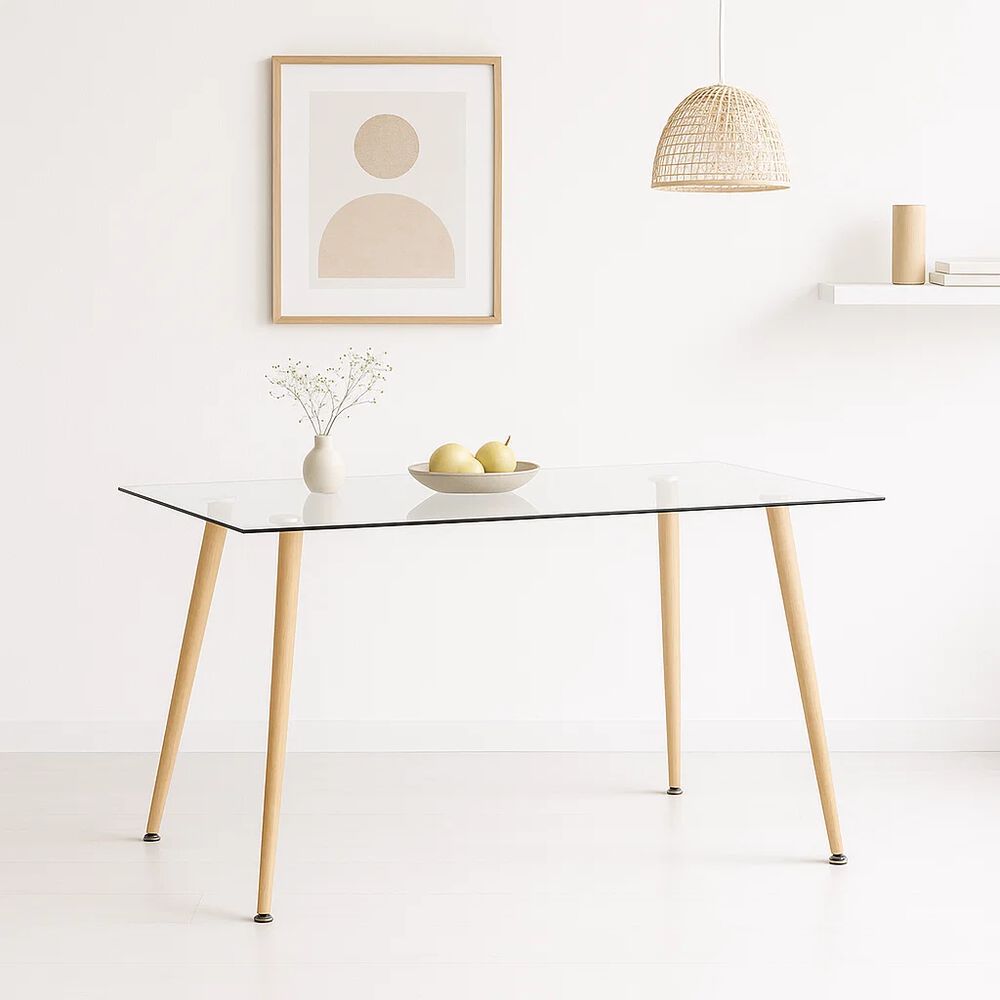 Mesa De Comedor Vidrio Rectangular 120x80 image number 3.0