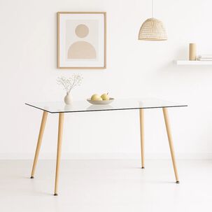 Mesa De Comedor Vidrio Rectangular 120x80
