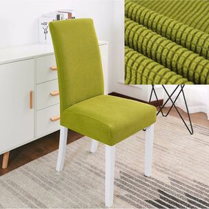 Pack 6 Fundas Silla Polar Spandex Verde Comedor