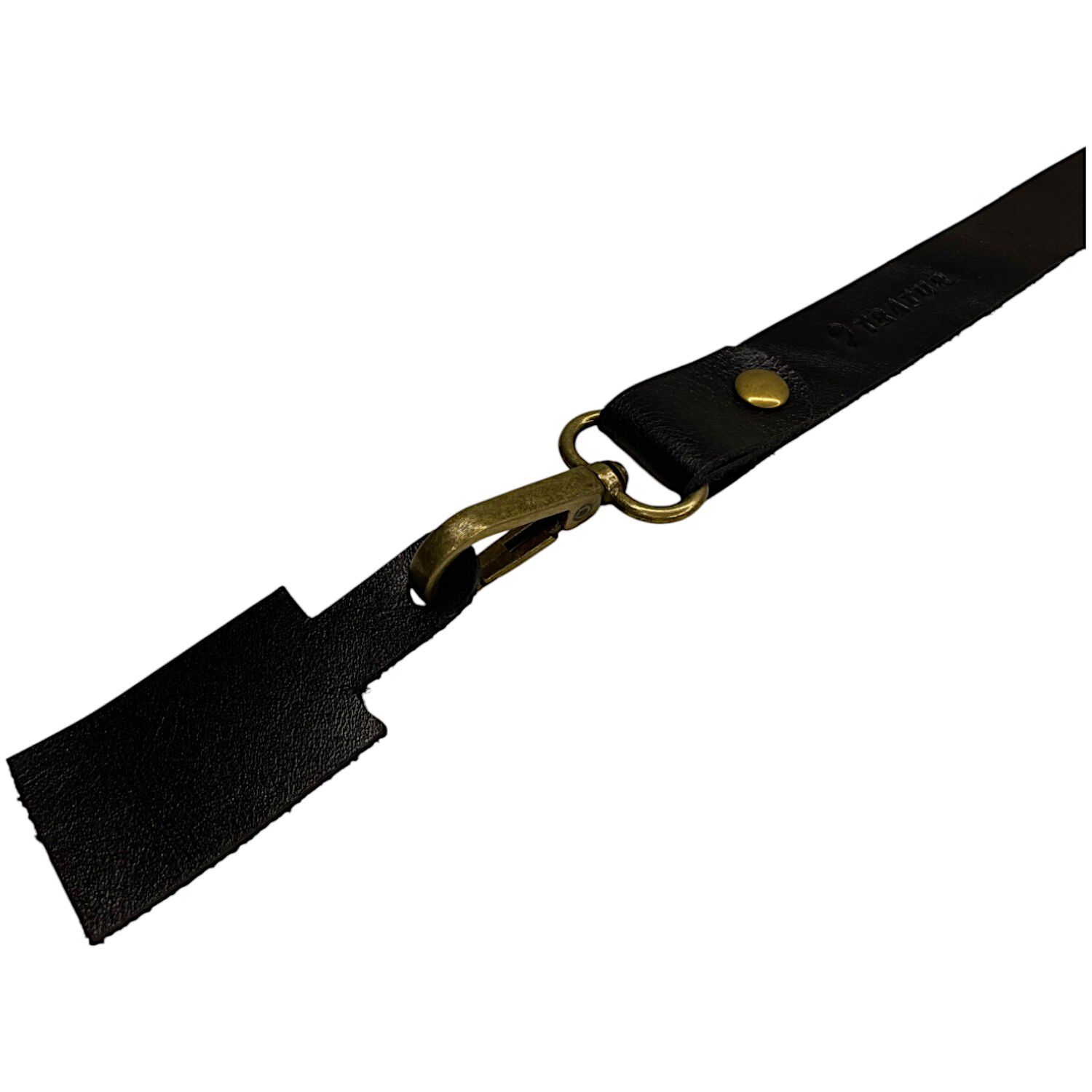 Lanyard De Cuero Negro Tratur image number 1.0
