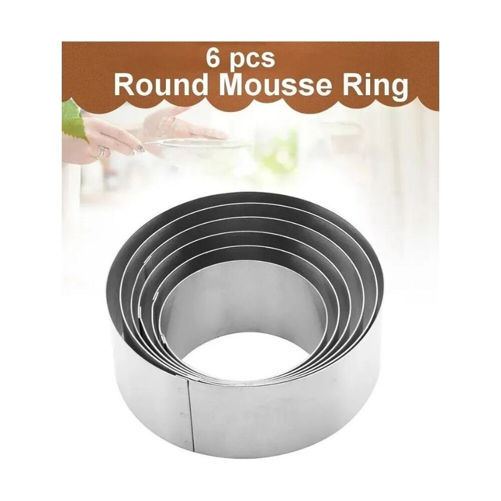 Set De 6 Moldes Redondos Para Mouse Anillos Reposter&iacute;a image number 3.0