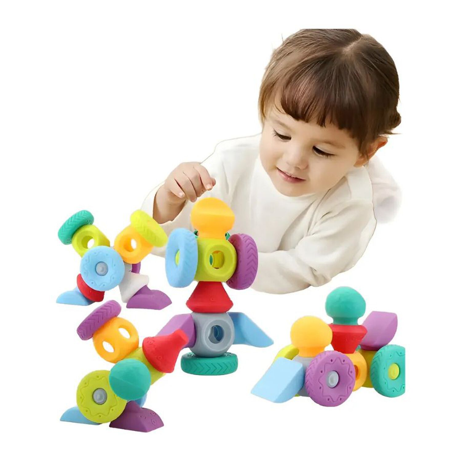 Juguete Bloques De Construcci&oacute;n Did&aacute;ctico Suave Bebe 13pcs image number 2.0