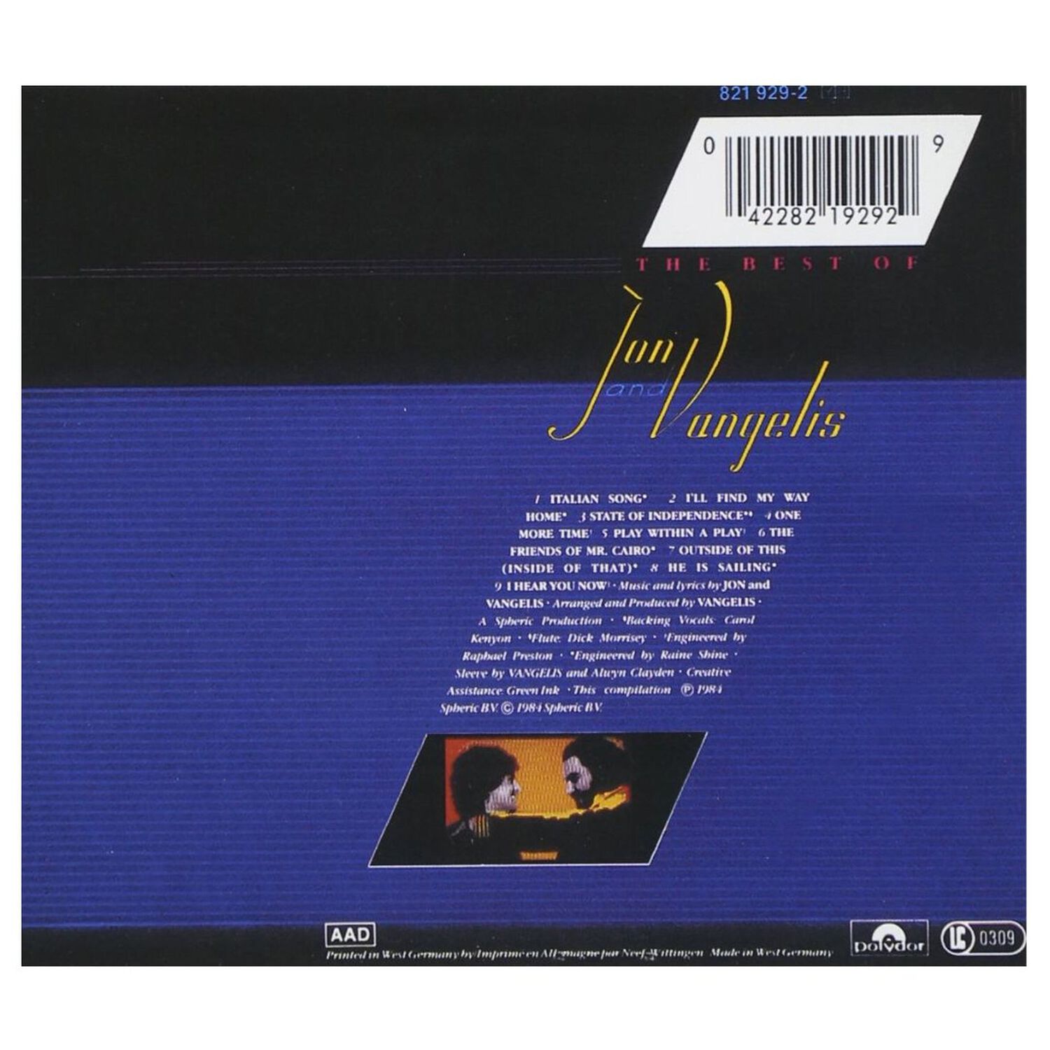 Jon & Vangelis - Best Of | Cd image number 1.0