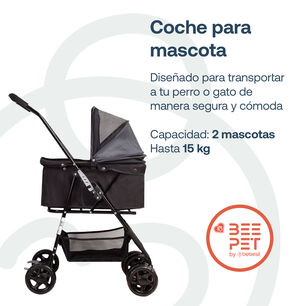 Coche Mascotas Plegable Easy Perro Gato Negro Beepet Bebesit