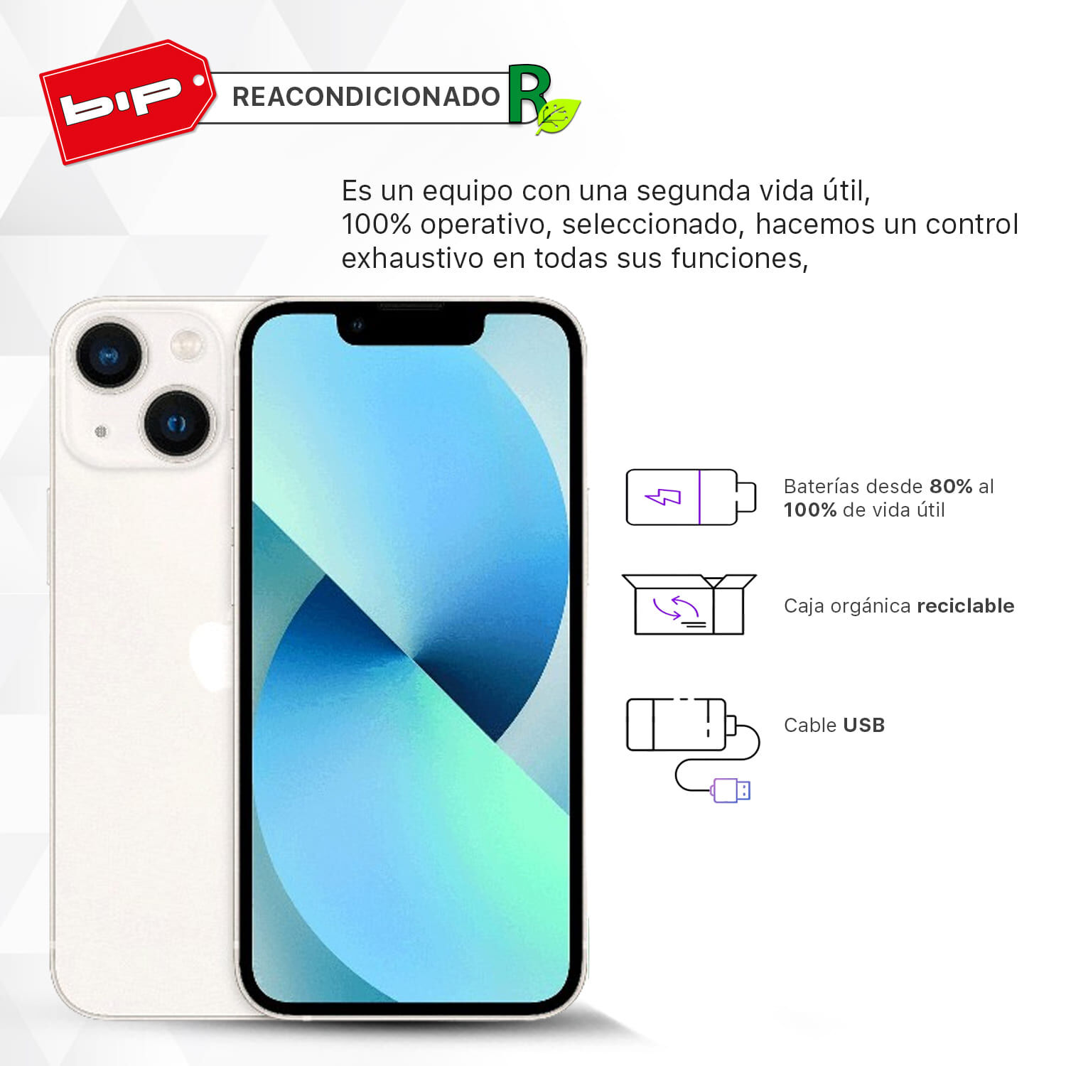 Iphone 13 Mini 128gb - Starlight - Cat. A-reacondicionado Iphone 13 Mini 128gb - Starlight - Cat. A-reacondicionado