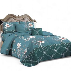 Juego De Sabanas + Cubrecama De 1.5 Plazas + 1 Funda De Almohada Cobertor Verano Qs-9