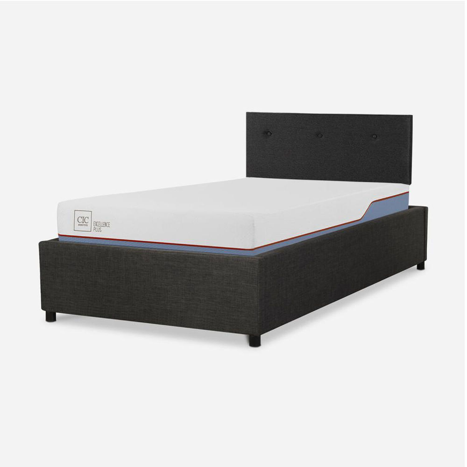 Cama Americana Cic Excellence Plus / 1.5 Plazas / Base Normal + Respaldo image number 2.0