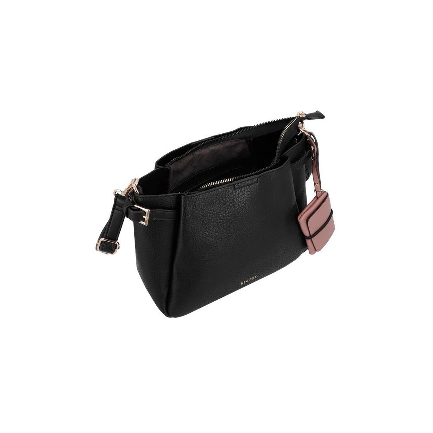 Bandolera Secret Zamora St6 S Negro image number 3.0