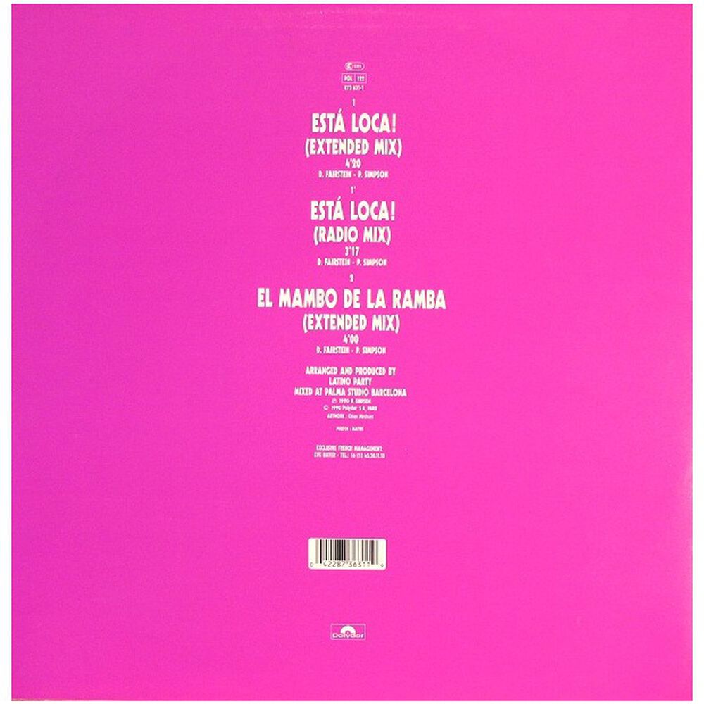Latino Party - Esta Loca | 12" Maxi Single Usado image number 1.0