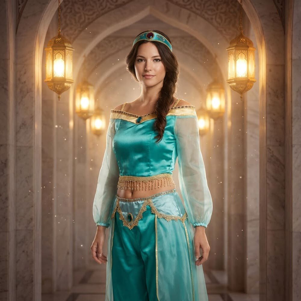 Disfraz Princesa Jasmine Jazmin Aladd&iacute;n Cosplay image number 8.0