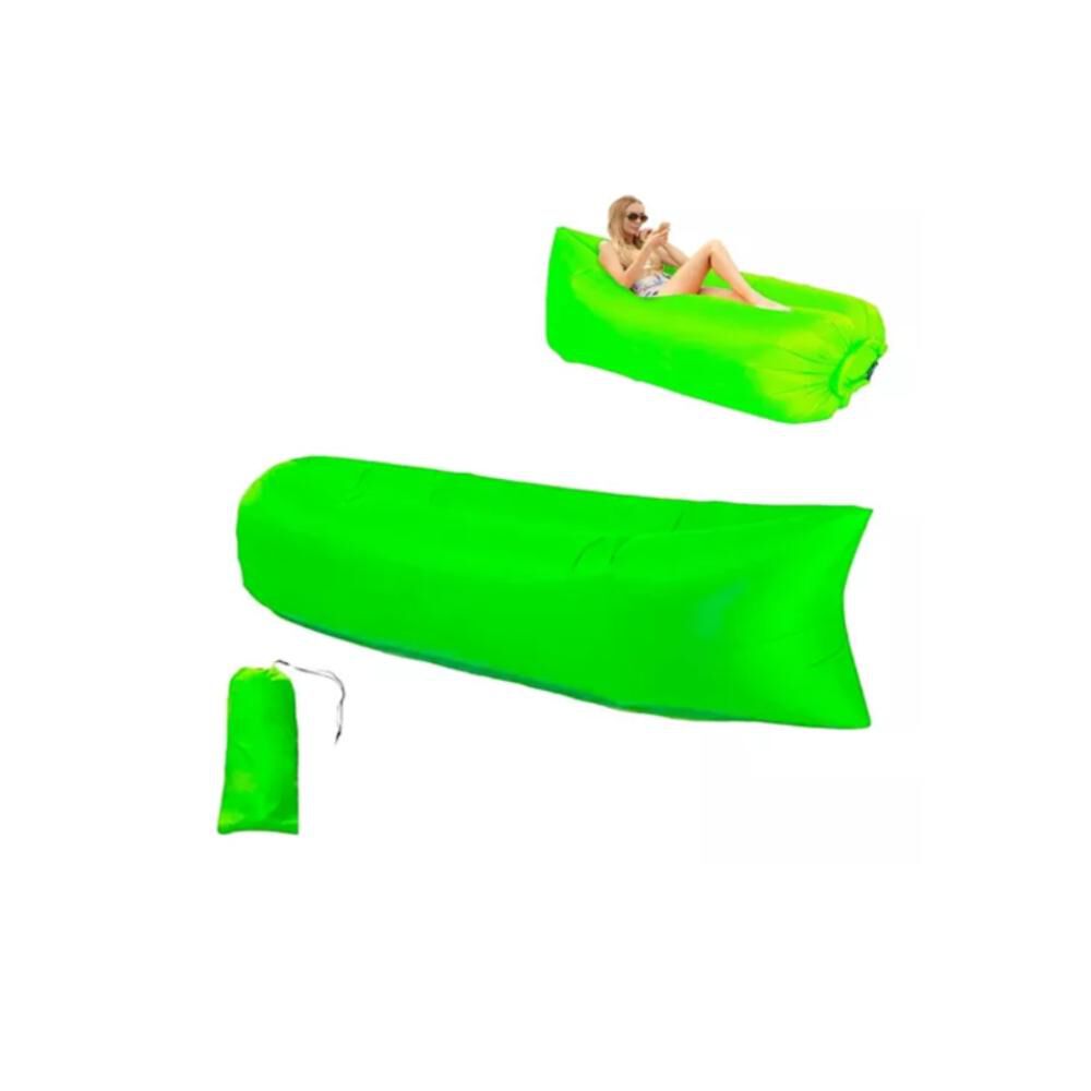 Sofá Sillón Inflable Tumbona Cojín Banano Camping Aire Playa image number 15.0