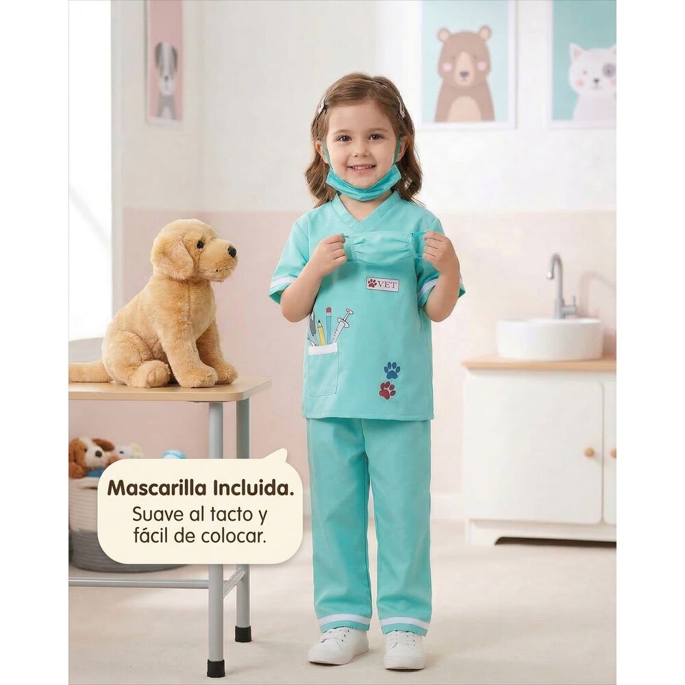 Disfraz Veterinario Cosplay Juego Rol Traje Doctor Ni&ntilde;os image number 7.0