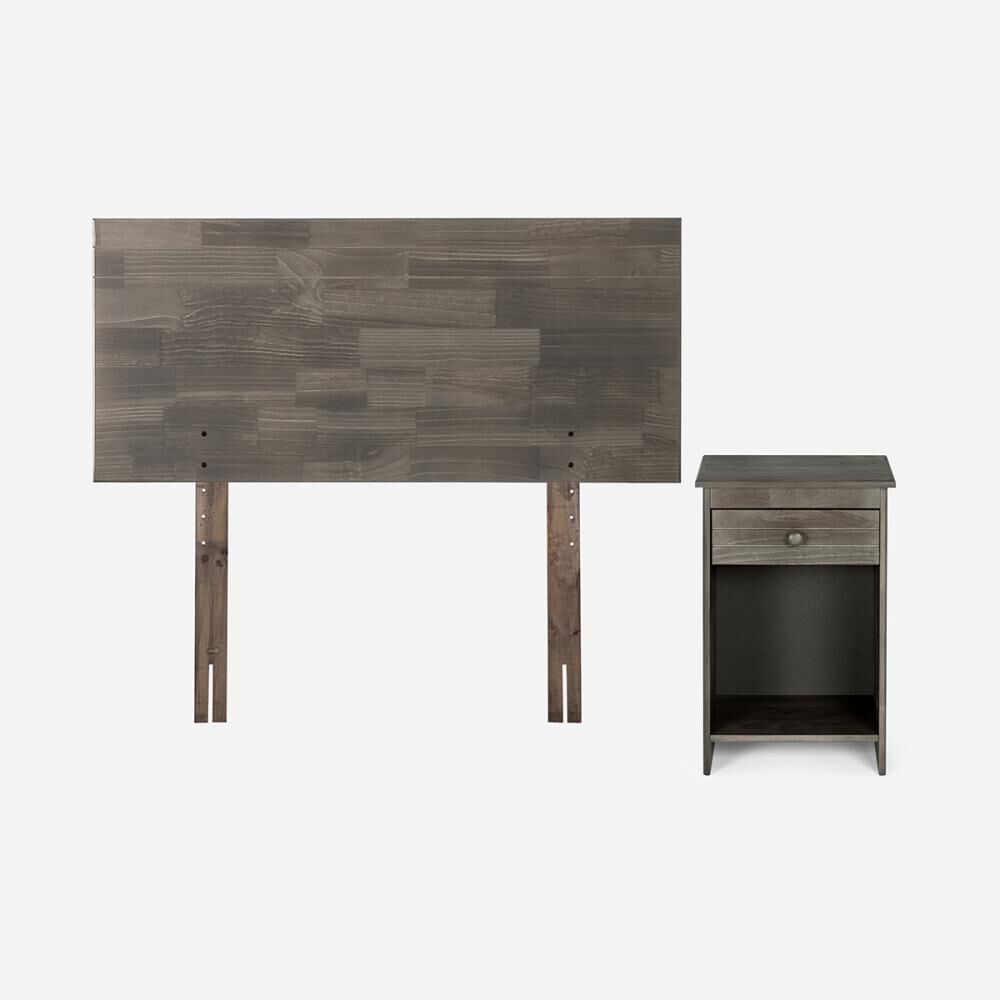 Cama Europea Rosen Ergo T / 1.5 Plazas / Base Normal + Set De Maderas Tabor Grafito image number 8.0