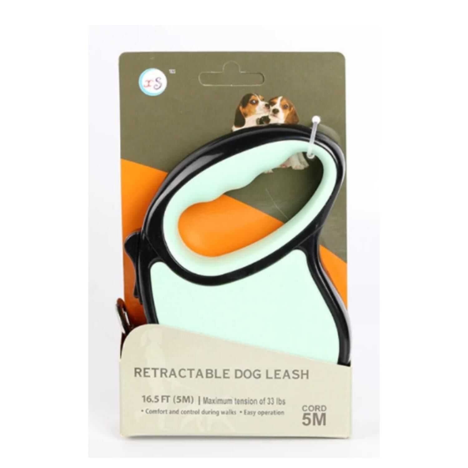 Cuerda Retractil 5m Flexible Paseo De Perro Cachorro Gris image number 1.0